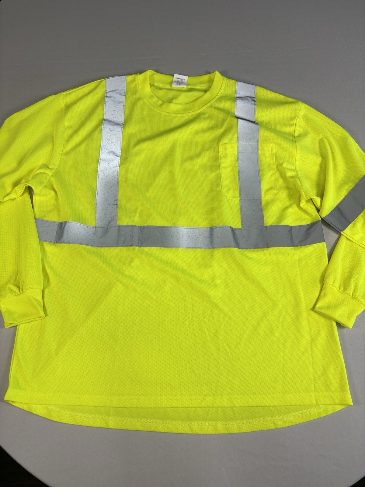Forrester Mens 2XL Hi Vis Safety Shirt Long Sleeve Reflective ANSI Class 2 gallery