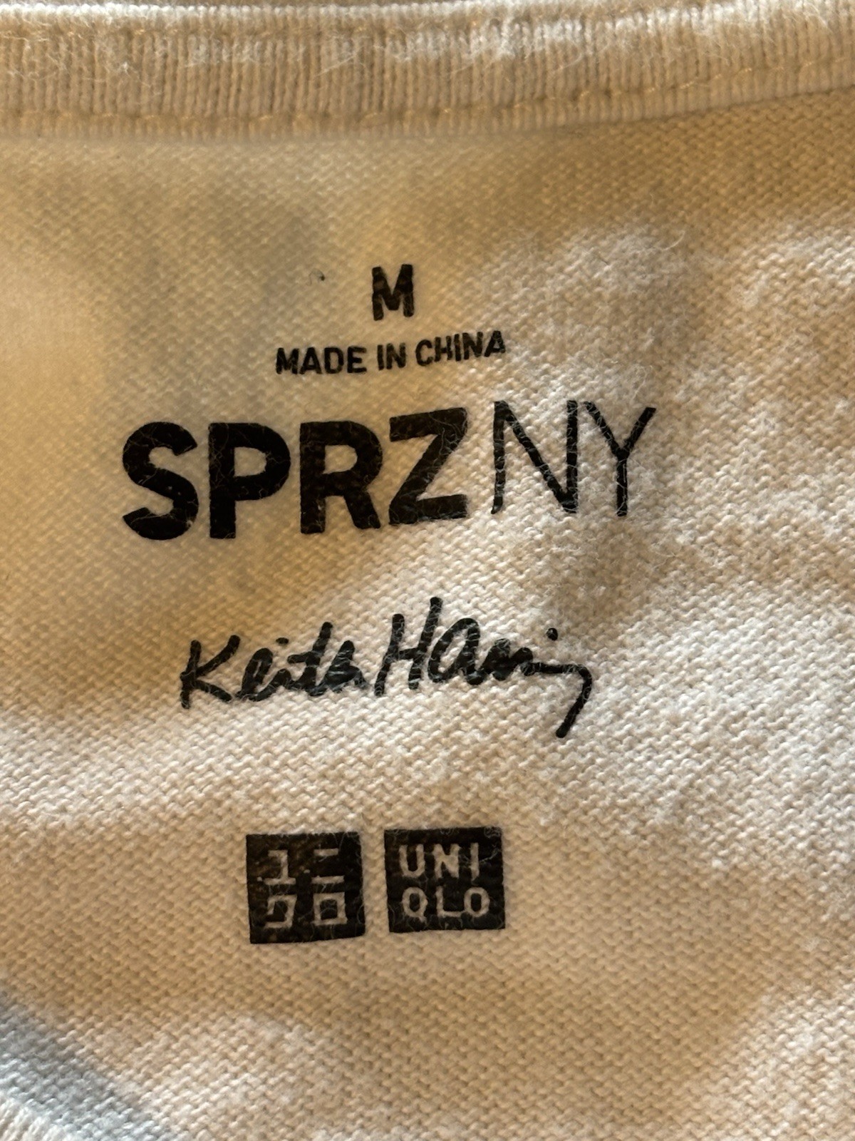 Uniqlo Keith Haring SPRZ NY Illustrated Guide To Breaking Rib Knit T Shirt Men M gallery