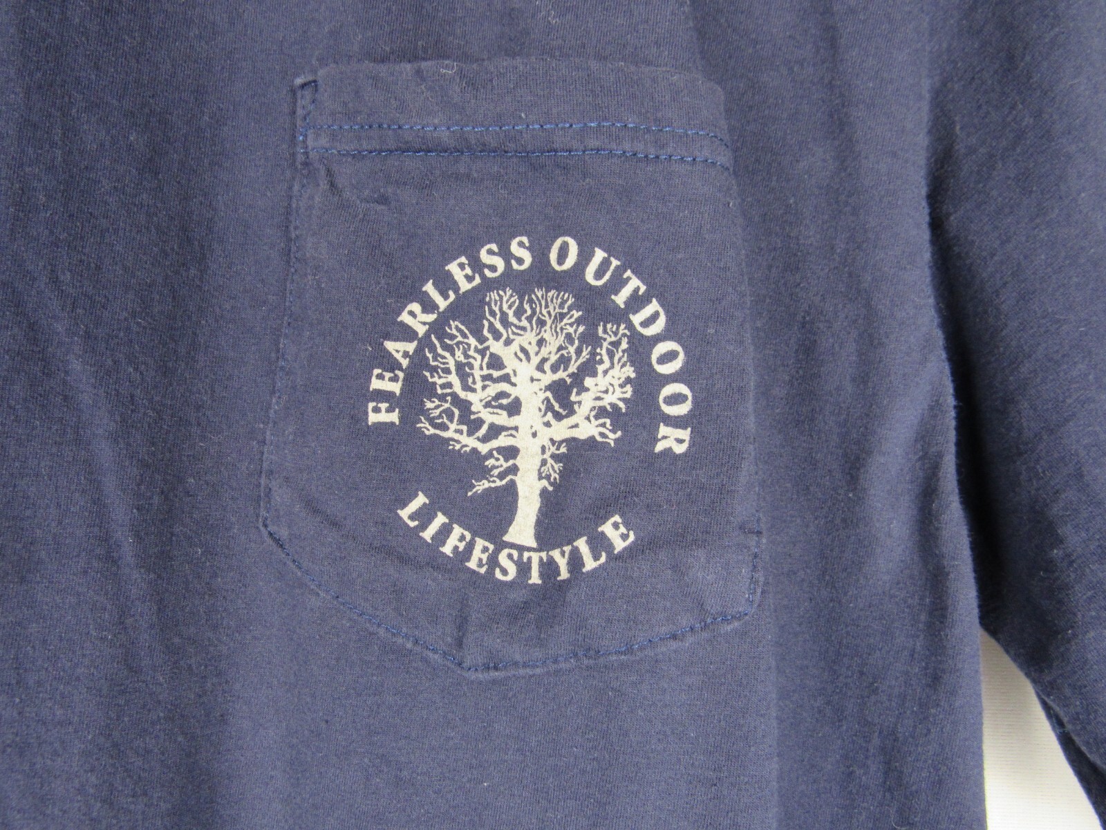 Fearless Outdoor Lifestyle Navy Blue T-Shirt 2XL XXL Full Back Print Deer Hunt gallery