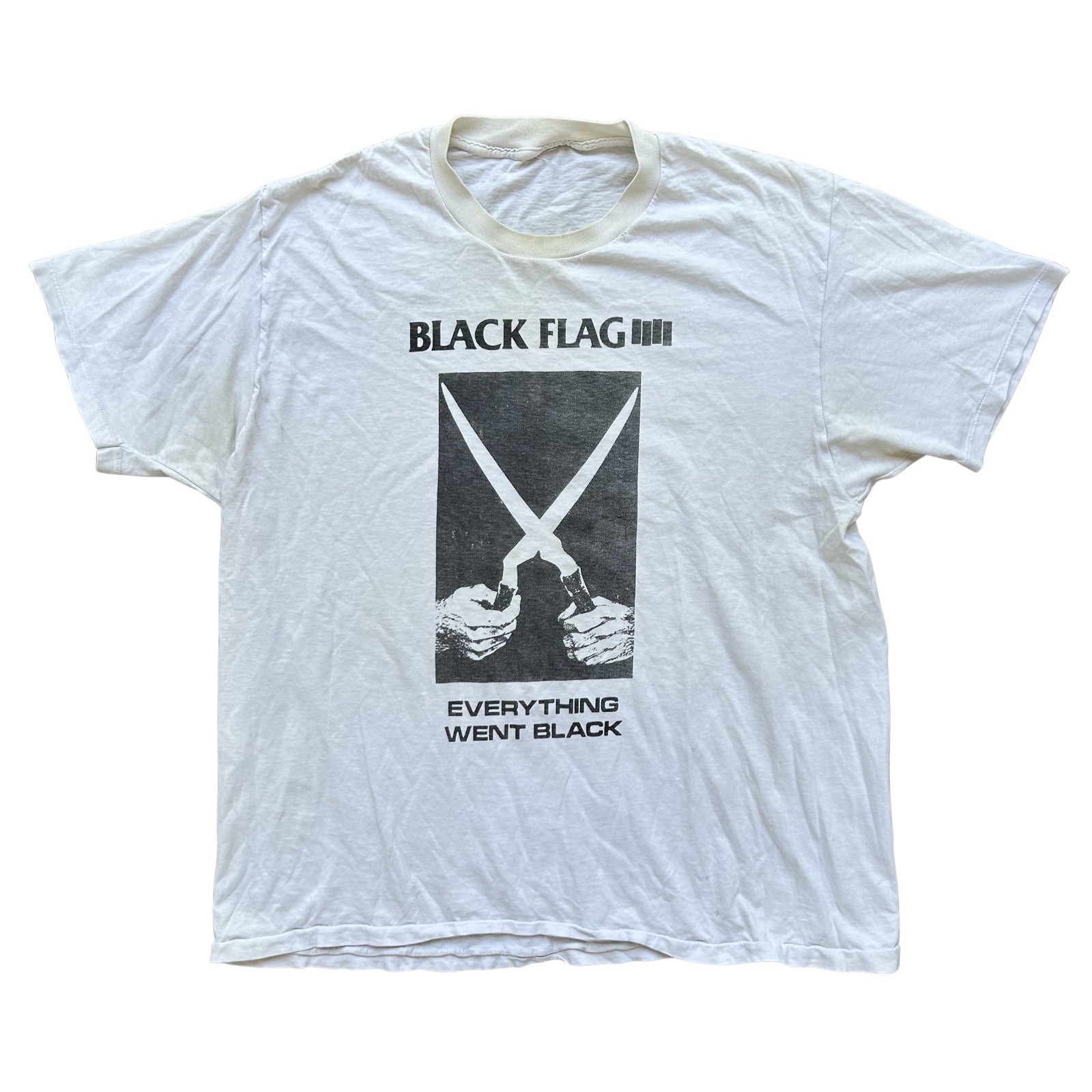 Vintage Black Flag Everything Went Black Shirt Size Large RARE