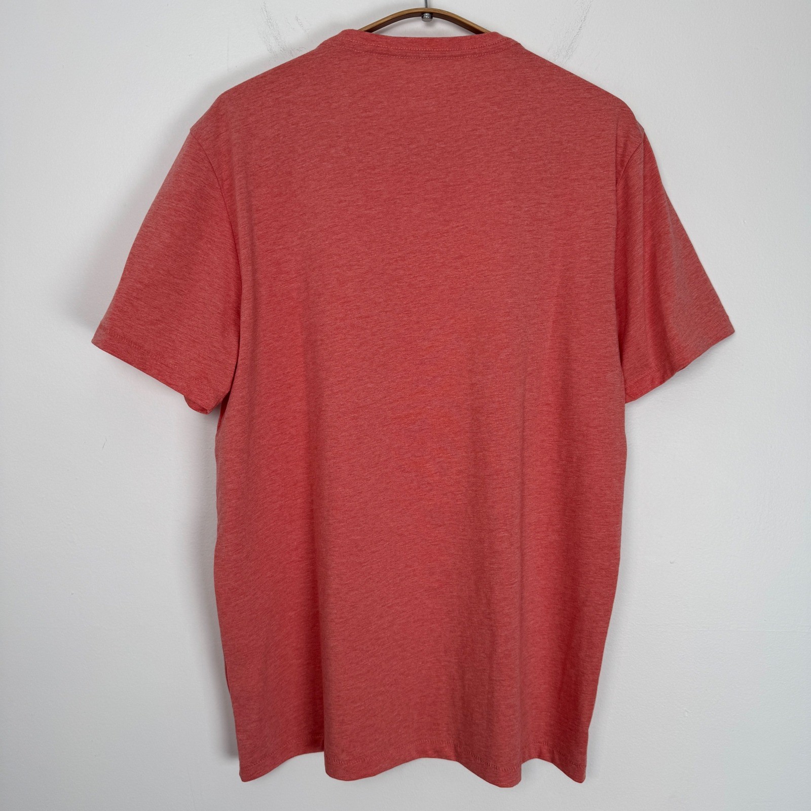 Bonobos Mens Standard Fit Crew Neck T-Shirt Heathered Coral Red Salmon Size M gallery
