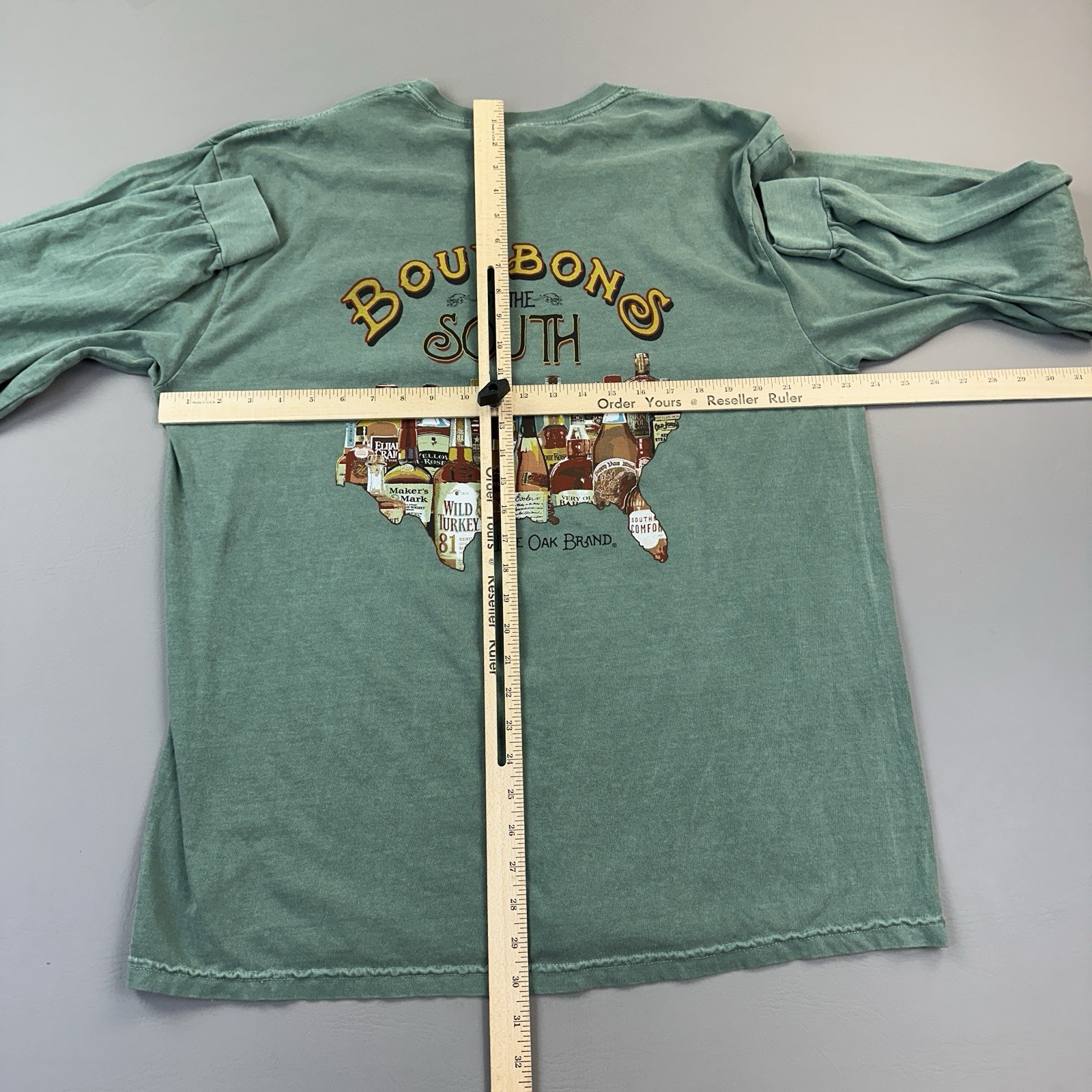 Live Oak Brand Shirt Mens XL Green Bourbons Of The South Long Sleeve Pocket Tee gallery