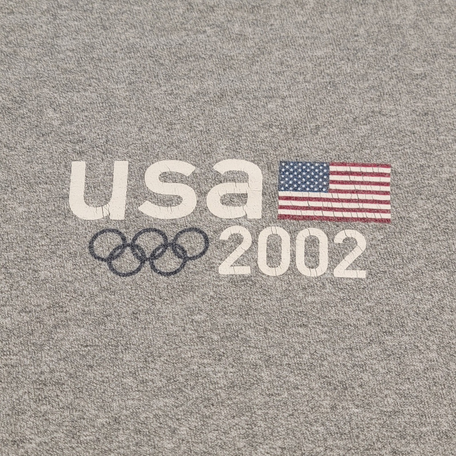 Vintage Roots USA Olympic Team 2002 T Shirt Gray Logo Graphic Cut Sleeve Mens XL gallery