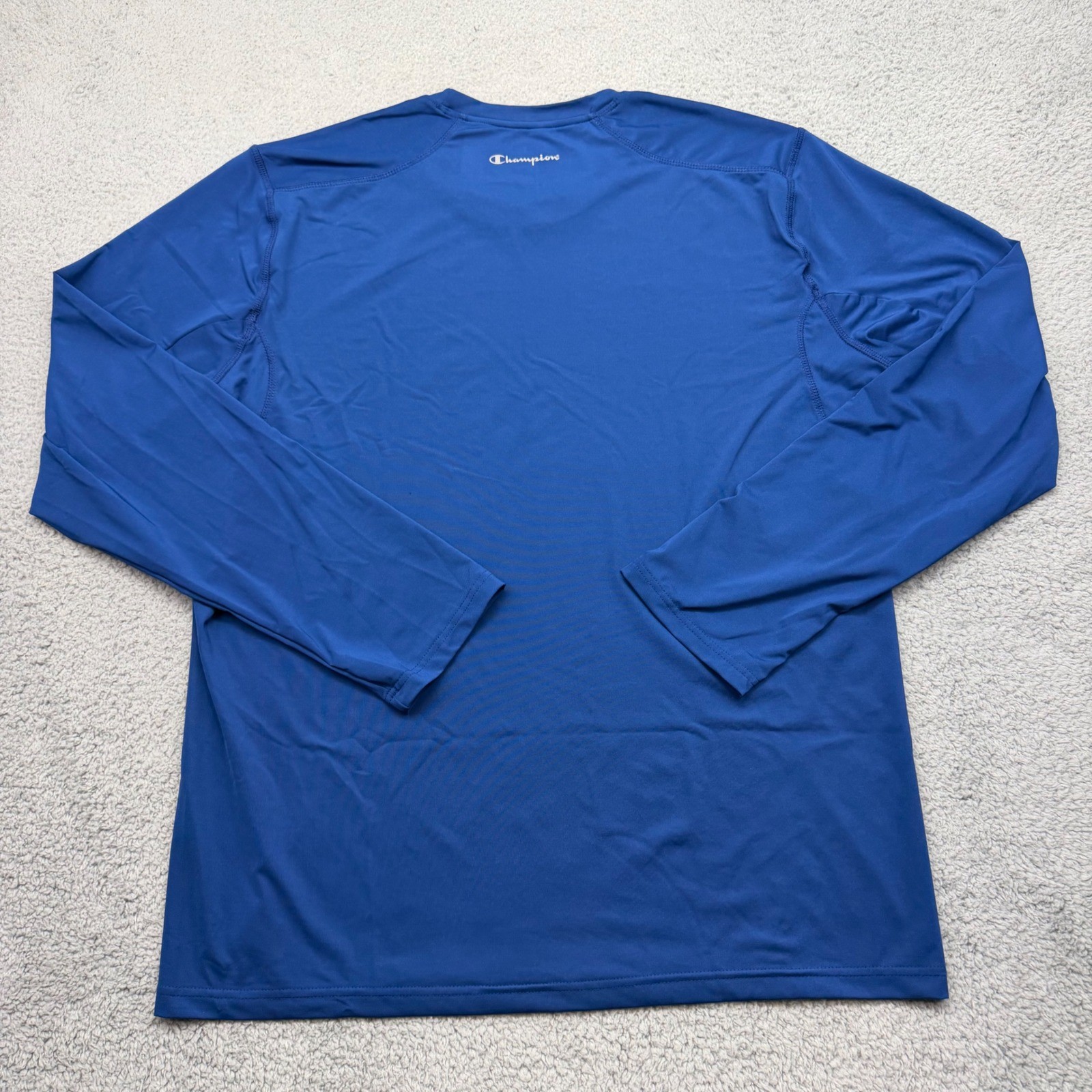 Champion Double Dry 516374 Mens XL Blue L/S Polyester/Spandex Performance Shirt gallery
