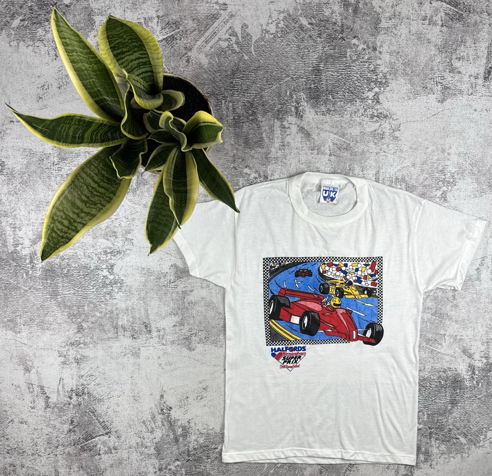 Vintage Halfords Birmingham Super Prix Caliber 80s Racing Formula 1 T Shirt Tee gallery
