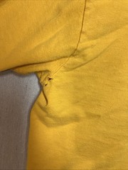 Bugle Boy Large T-Shirt Vintage 90s Single Stitch Yellow Distressed