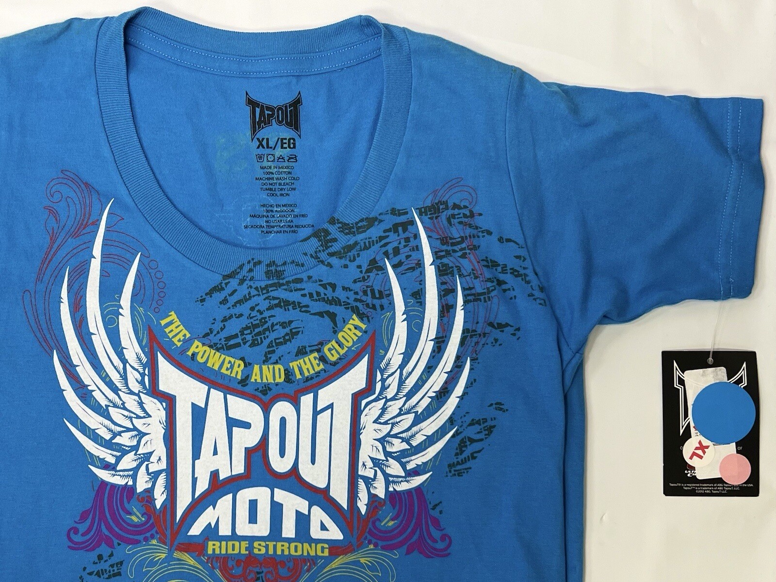 SPEED & STRENGTH TAP OUT TEE BLUE WOMENS SCOOP NECK XL gallery