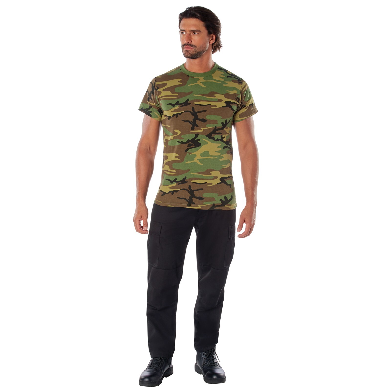 Men's Rothco Heavyweight Short Sleeve Military Camo T-Shirt gallery