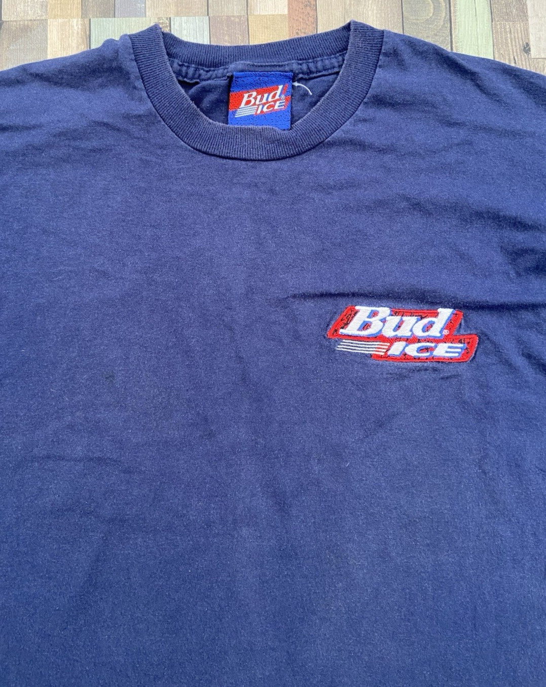 Vintage 90s Budweiser Bud Ice Beer Single Stitch T Shirt Size XL See Measurement gallery