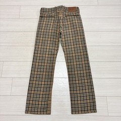 Paul Smith 90s Mixed Check Zipper Wool Pants S Beige Khaki Japan