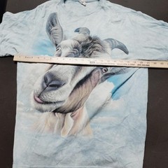 The mountain Tie Dye Goat In the Clouds Nature Tee Delta Tag Large A272ed