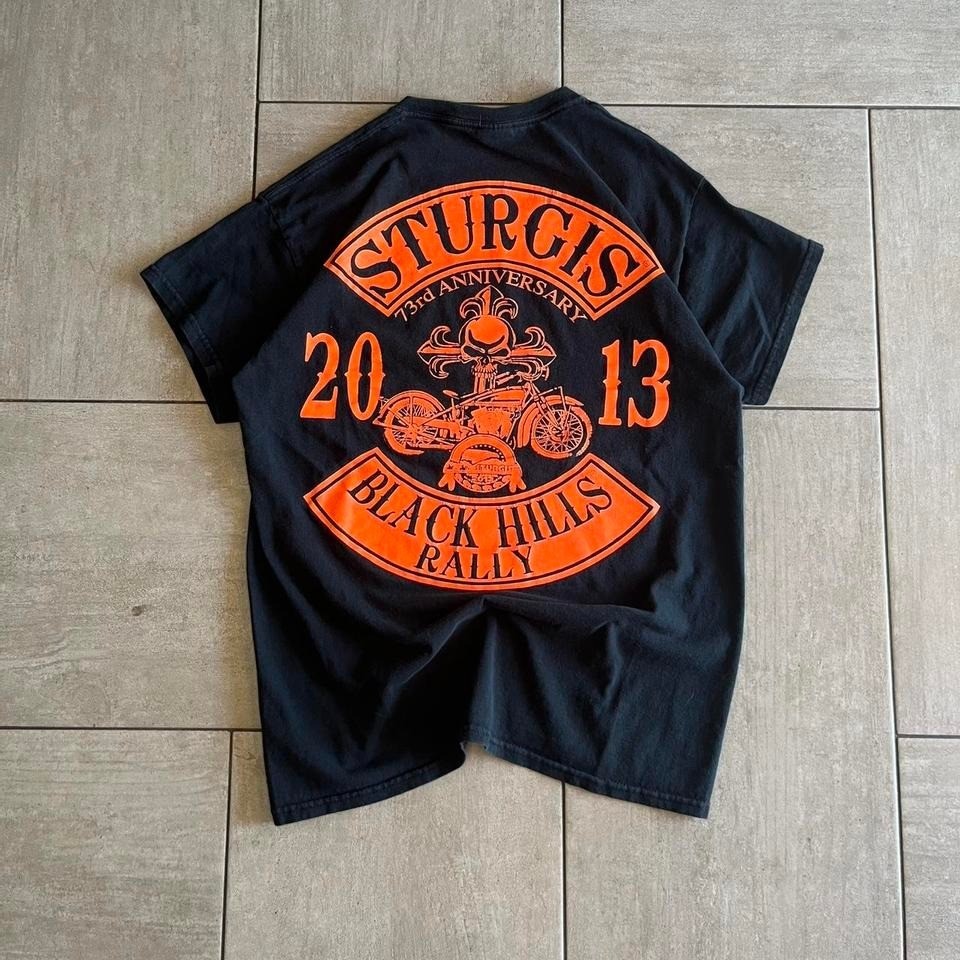 Gildan Sturgis 73rd Anniversary Black Hills Rally 2013 Graphic T-Shirt Black M gallery