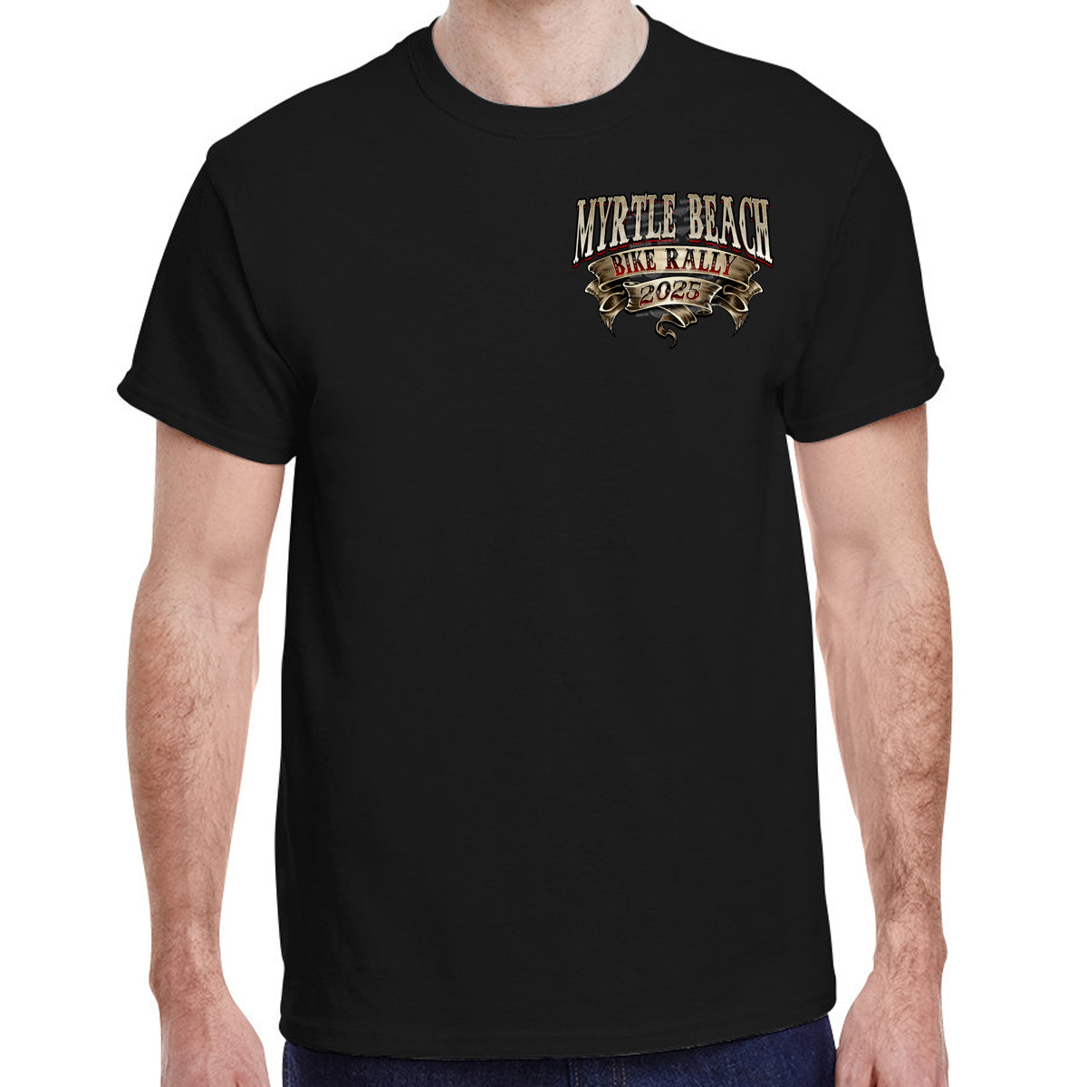 2025 Myrtle Beach Bike Rally Ribbon Engine T-Shirt No Harley gallery