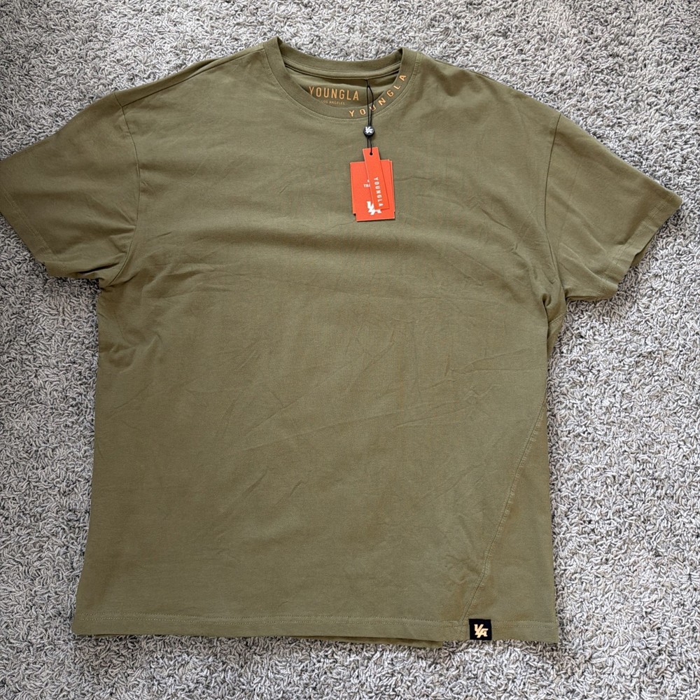 YoungLA Essential Drop Shoulder TeeOlive Green Size Medium (Brand New with Tags)