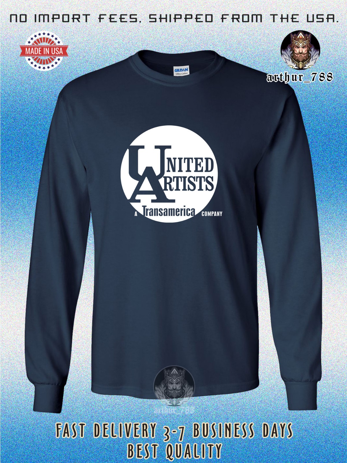 New United Artists A Transamerica Men's Long Sleeve T-Shirt American Tee T-Shirt gallery