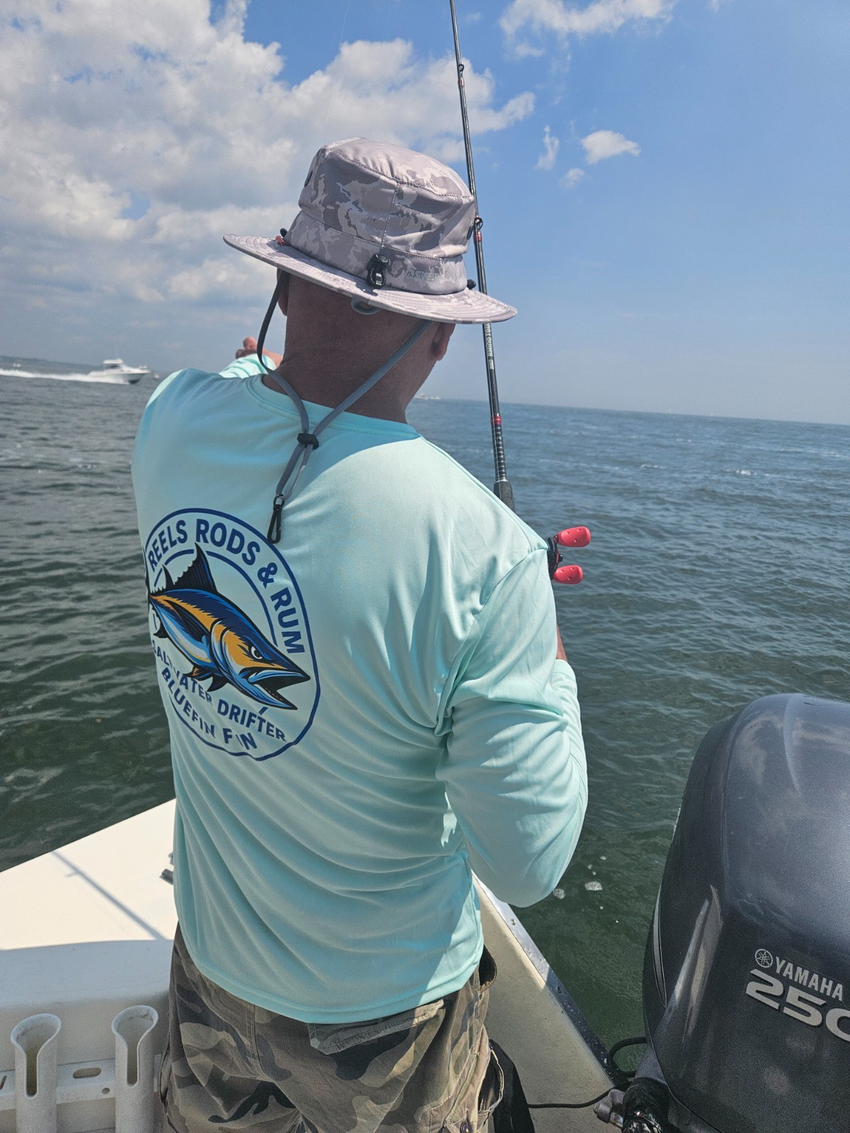 Saltwater Drifter performance bluefin tuna L/S shirt Fishing rum ocean boats gallery