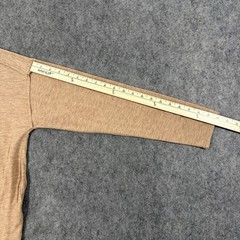 New In Button Stretch Casual Long-Sleeve T-Shirt Fits Women’s Size Medium Brown