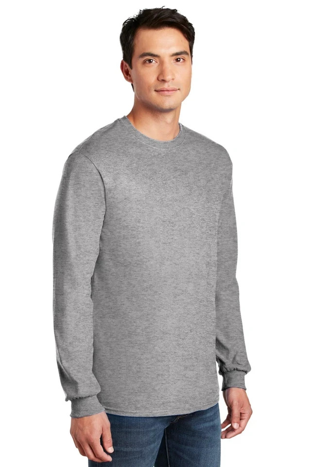 Gildan G540 Men's Heavy Cotton Preshrunk Tshirt Long Sleeve Crew Neck T-Shirt gallery