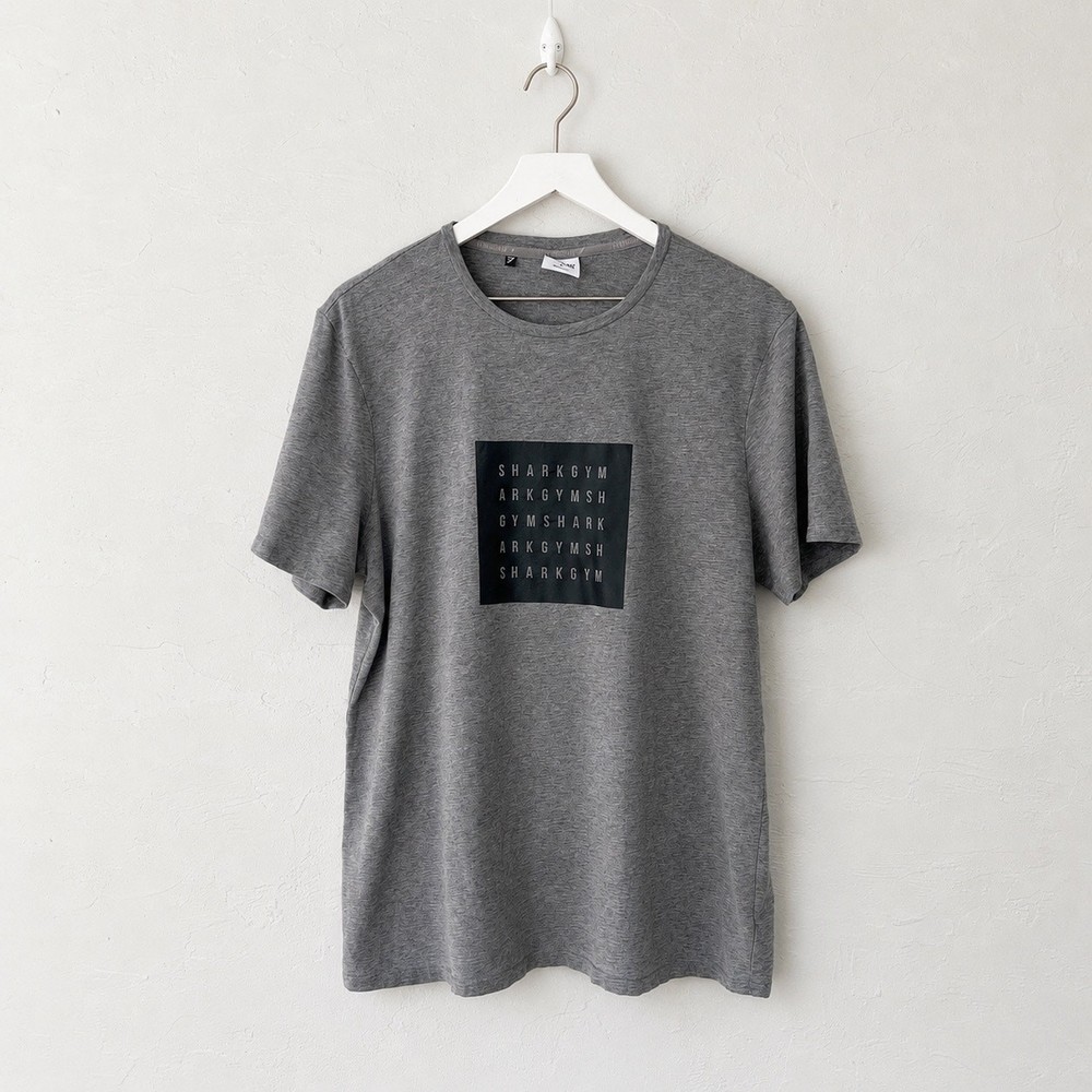 Gymshark Gray Graphic Training Tee XL Mens Cotton Elastane Workout Shirt