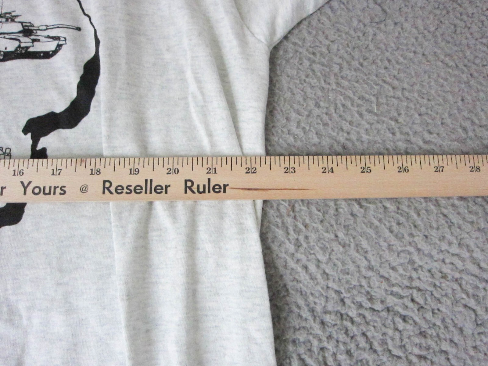 Vintage Military Shirt Adult Extra Large XL Gray T Single Stitch Mens gallery