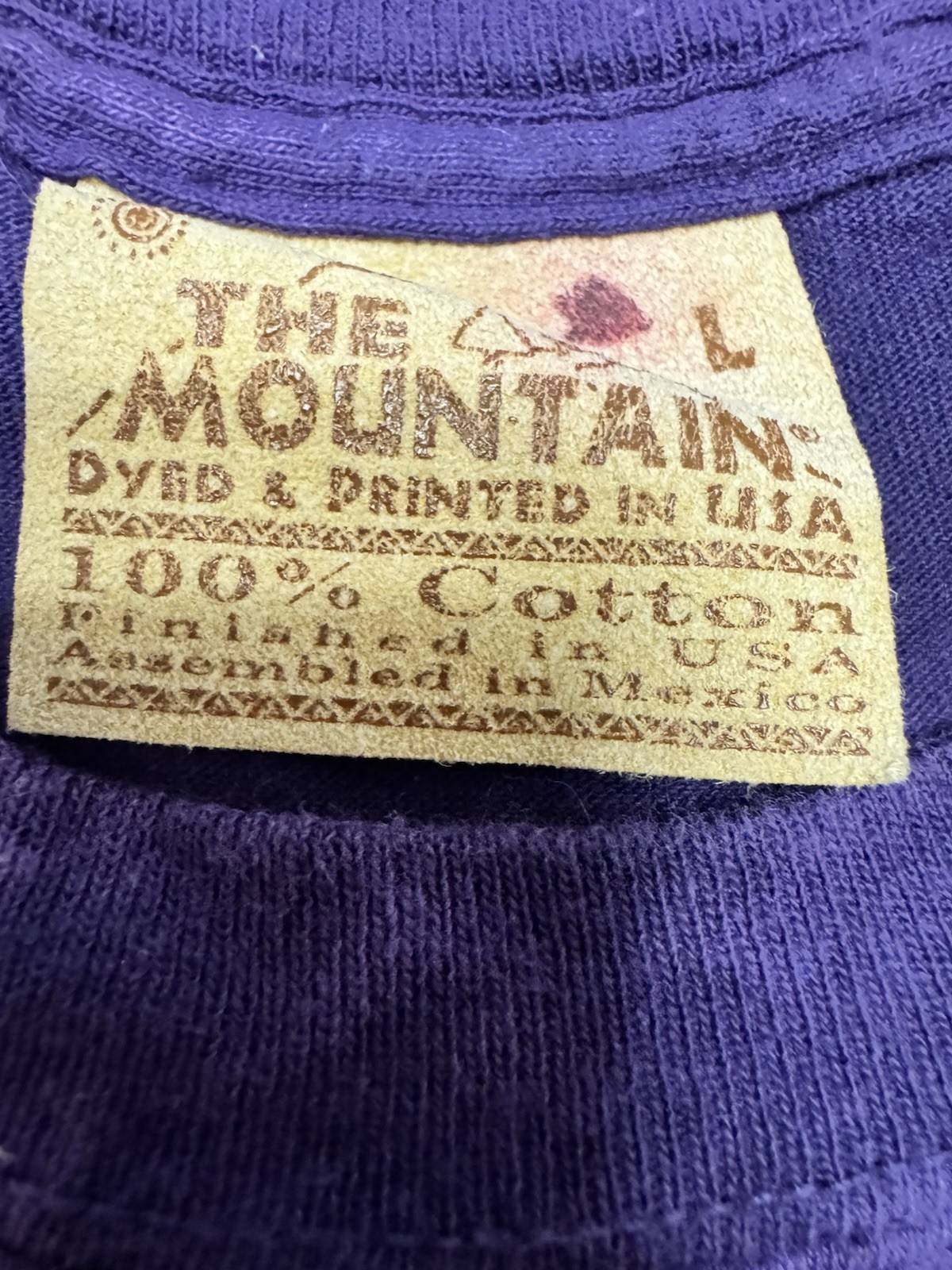 VTG The Mountain Moon Fairy Purple Tie Dye T-Shirt Size L Y2K Eclipse Fairy gallery