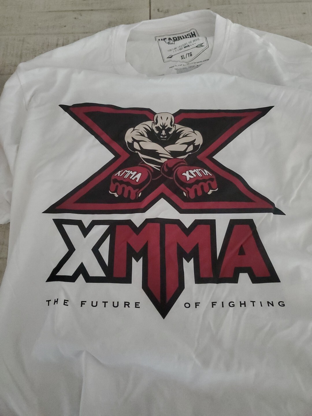 Mens Headrush XMMA The Future Of Fighting STAFF white T-Shirt SIZE XL gallery