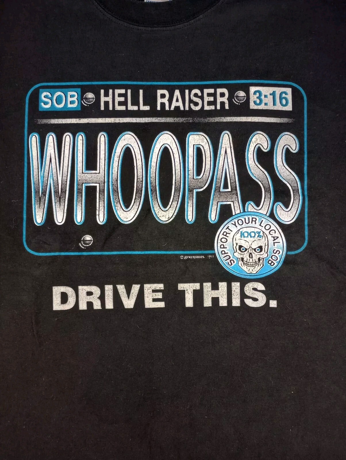 Vintage Stone Cold Steve Austin Shirt Size L Black Support Your Local SOB gallery