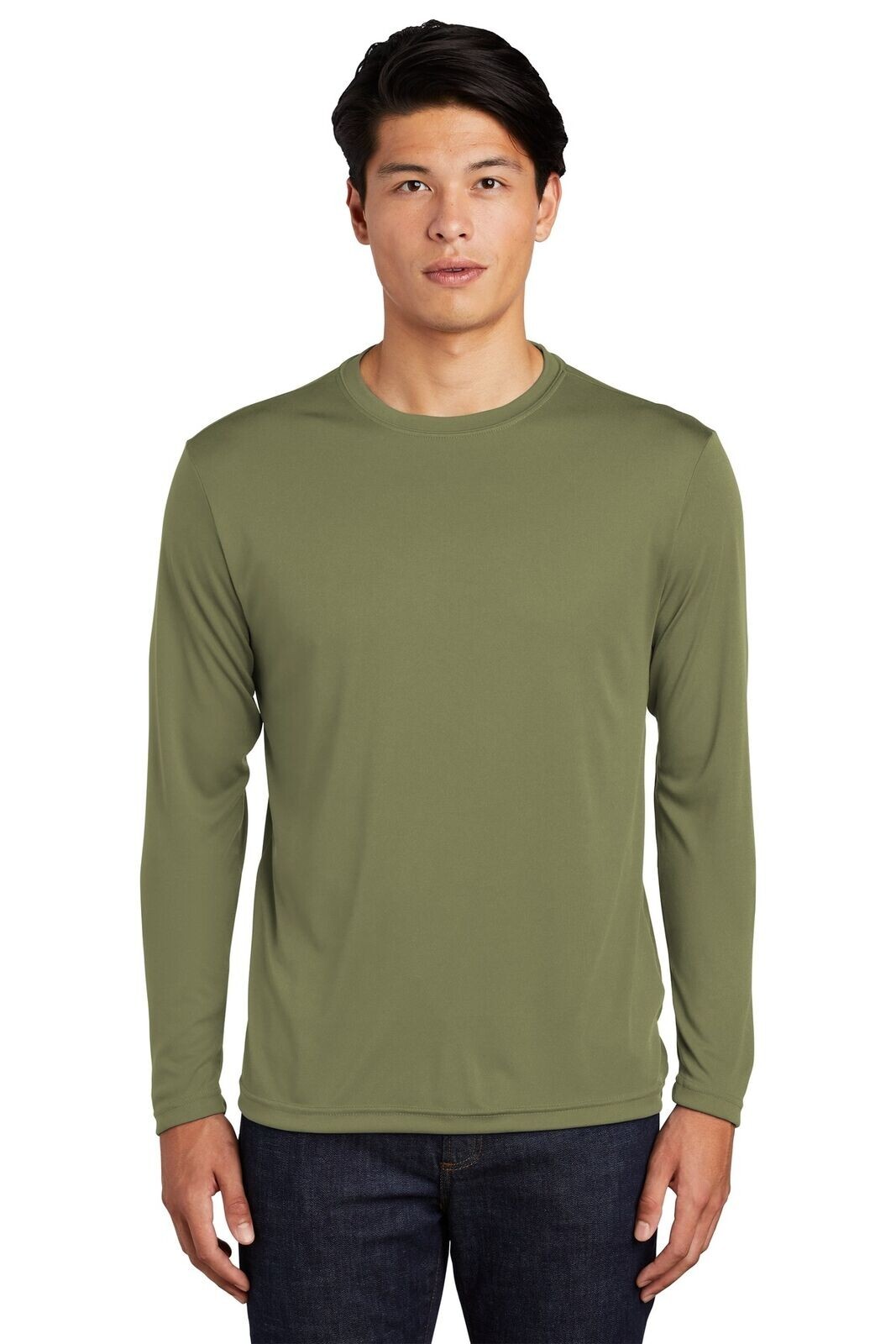 Sport-Tek Men’s Long Sleeve PosiCharge Competitor M Olive Grab