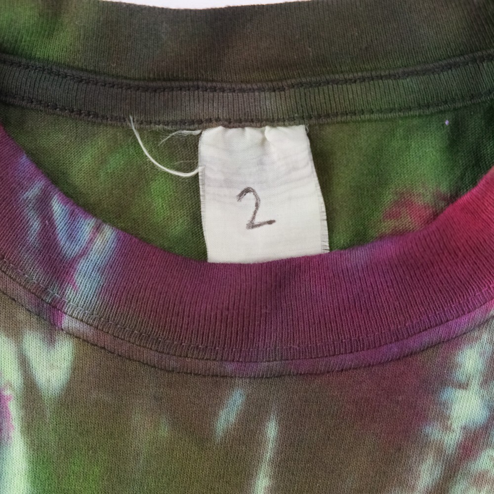 NWOT Single Stitch T-Shirt Blank Hand Tie Dyed Wheel Multi S/S Hering Sz. M 37' gallery