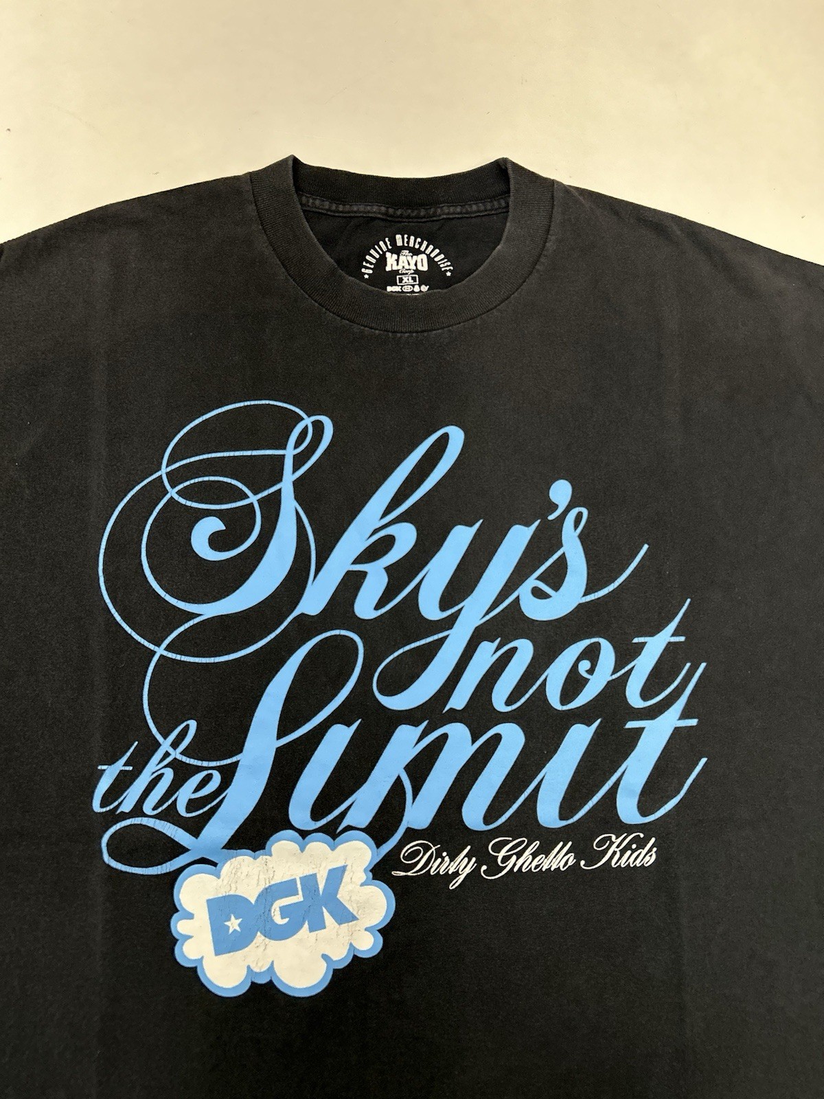 Vintage DGK Dirty Ghetto Kids Sky’s Not The Limit Skate Tee Skateboarding XL 00s gallery