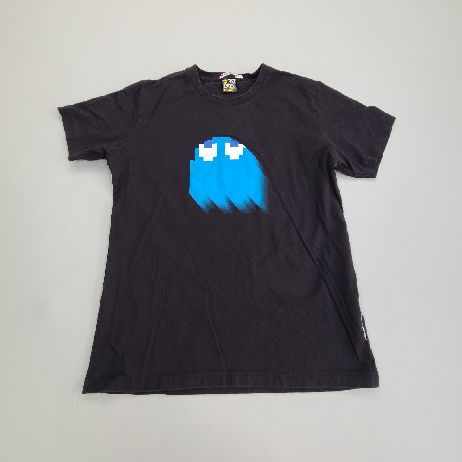 Pac Man Shirt Adult Large Black Classic Game Casual Outdoors Mens gallery