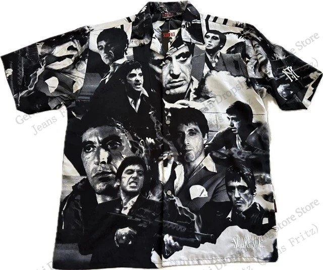 Tony Montana Scarface Replica Hawaiian T Shirt Cosplay Top gallery