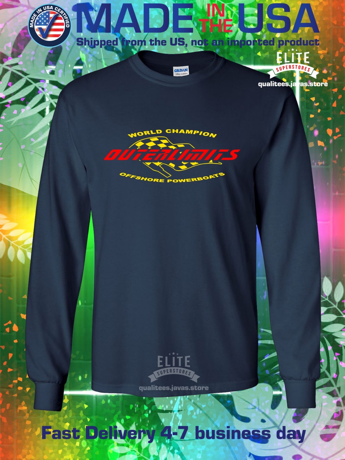 Outerlimits Powerboats World Champ Men's Long Sleeve T-Shirt American Size S-5XL gallery