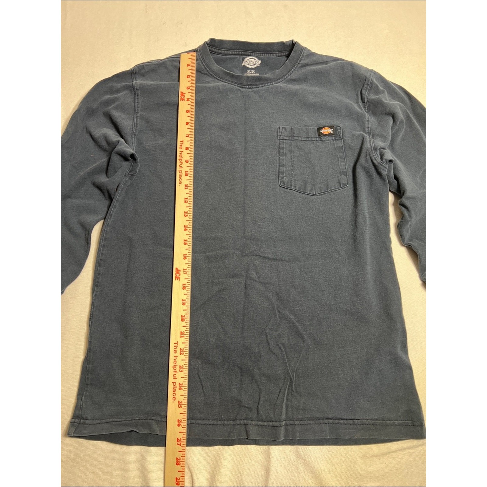 Dickies Navy Long-Sleeve Pocket Tee - Crewneck Work Shirt gallery