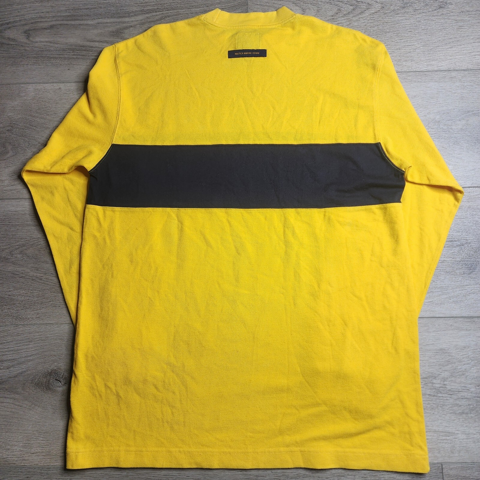 Nautica Marine Denim Co Original Yellow Long Sleeve Shirt Large gallery