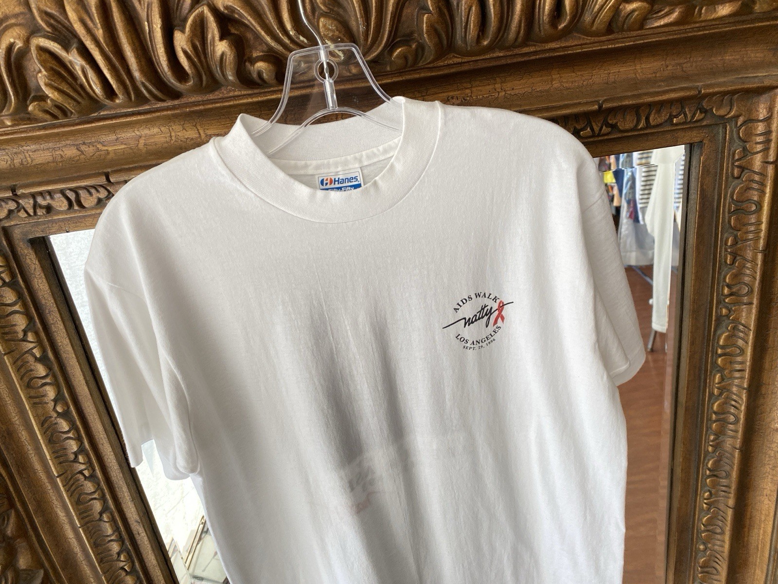 1996 vtg LOS ANGELES AIDS WALK ARTHUR ASHE MEMORIAL T-SHIRT L Natty 1990s Tennis gallery