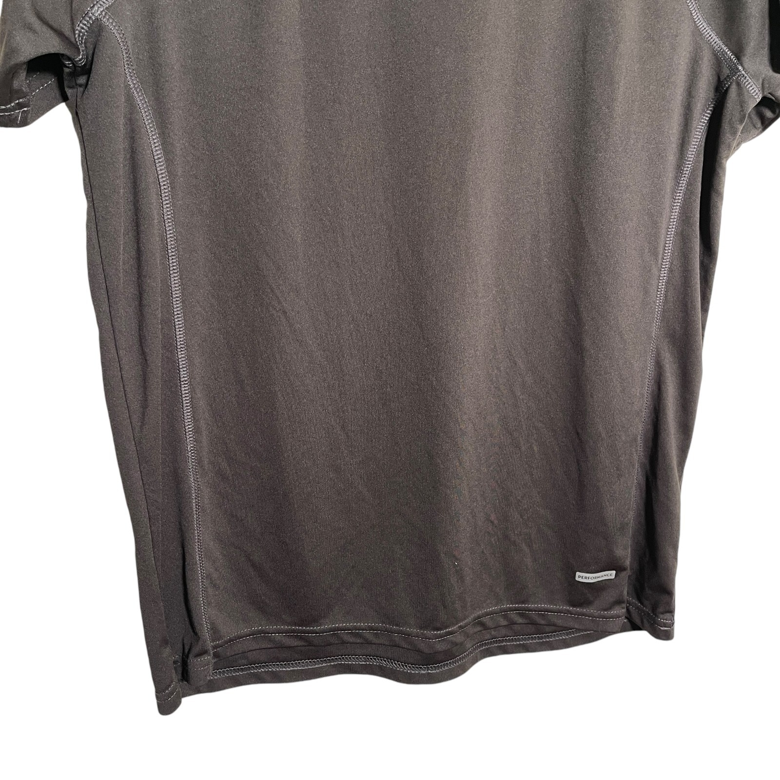 Tek Gear Shirt Men's Medium Gray Short Sleeve Athletic Solid Tee Crew Active Top gallery