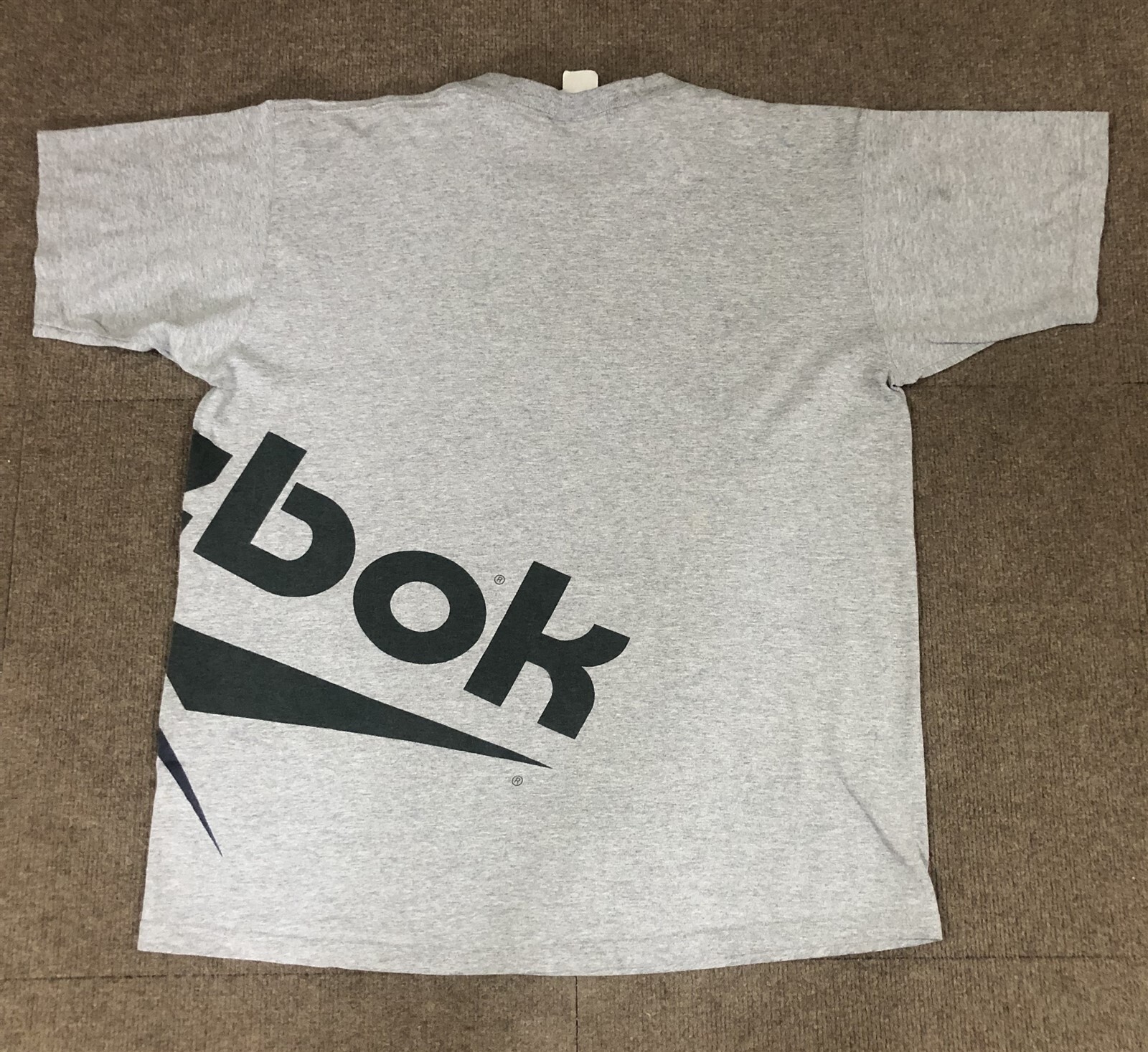 VTG Reebok Wrap Around Graphic T-Shirt Gray Adult XL 80s 90s gallery