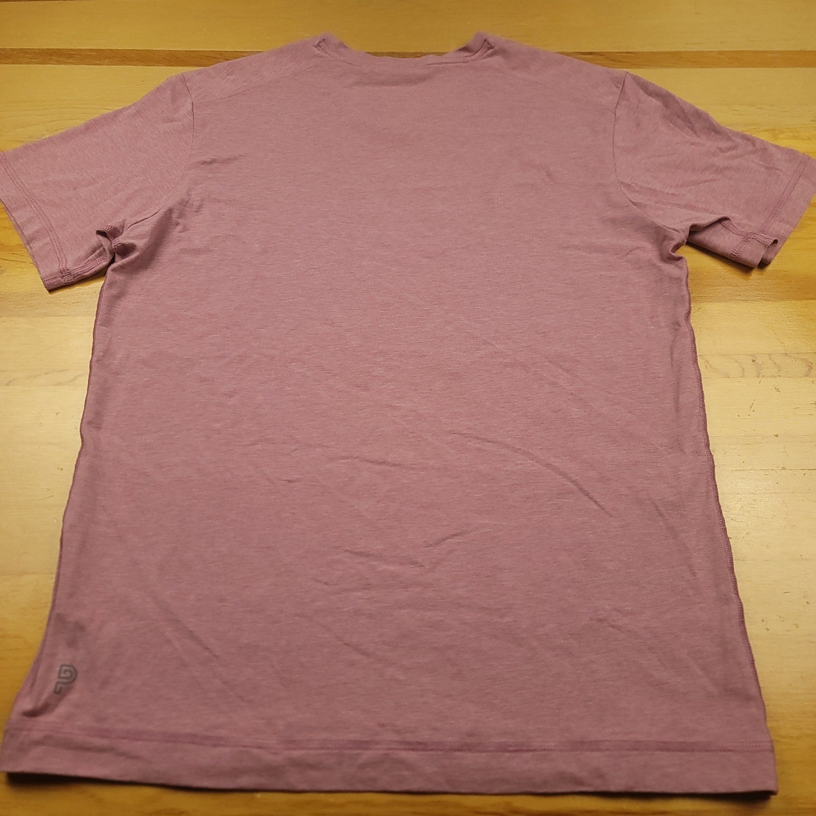 PUBLIC REC Mens V Neck T Shirt Short Sleeve Heathered Mauve Pink Pima Cotton M gallery