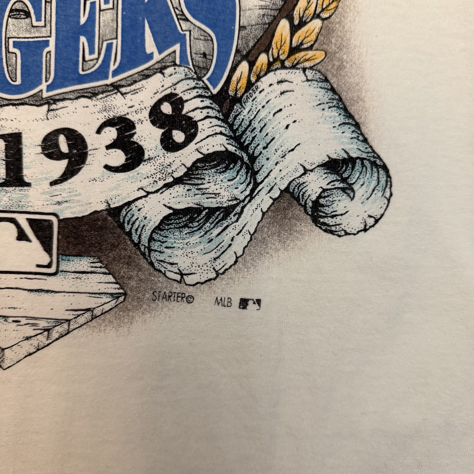 Brooklyn Dodgers Starter Graphic Tshirt Single Stitch - MED - Made USA Vintage gallery