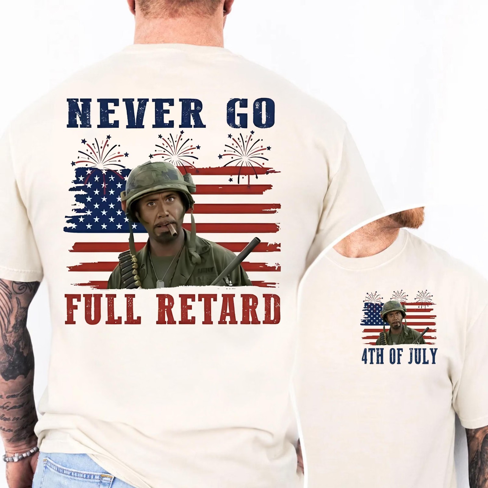 Never Go Full R*t*rd 4th of July Shirt, Vintage Independence Day Gift gallery