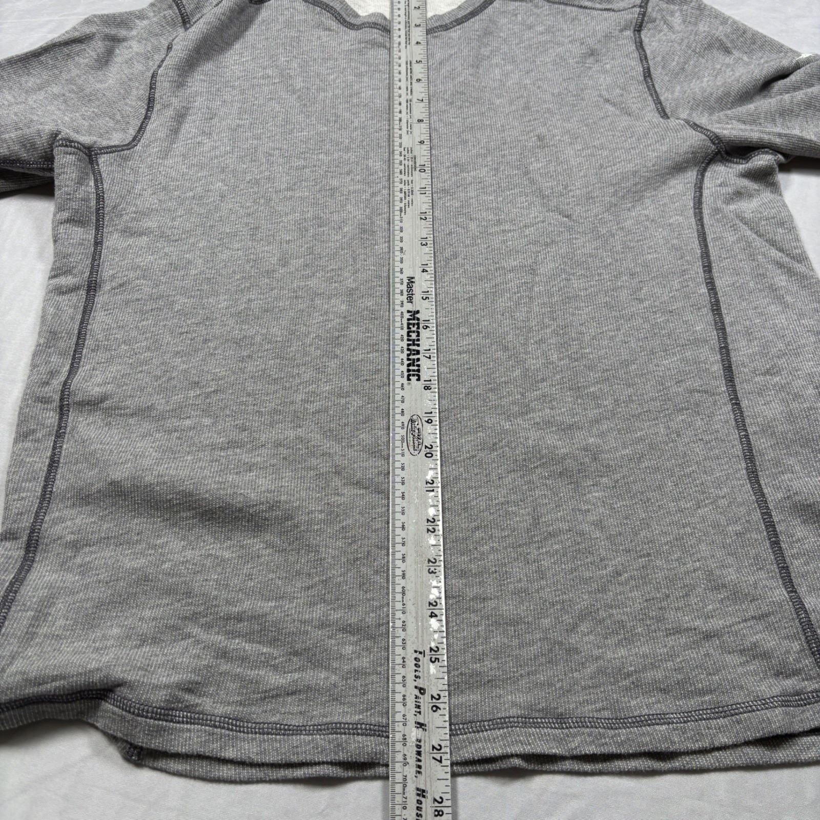 Tommy Bahama Reversible Shirt Mens Large Gray Waffle Knit Cotton Long Sleeve Tee gallery