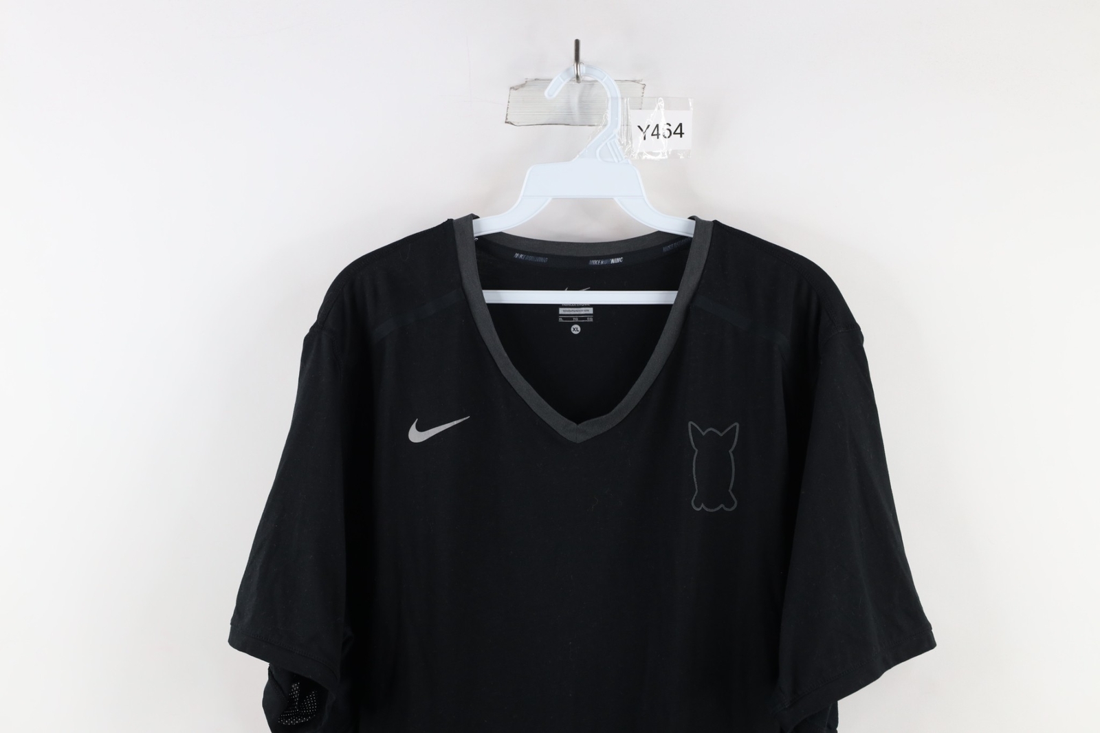 Nike Running Mens XL Spell Out Kenya Shield Tailwind Short Sleeve T-Shirt Black gallery