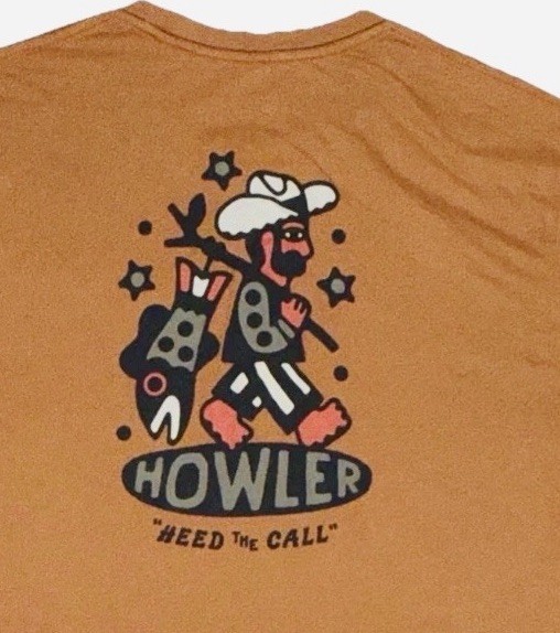 Howler Brothers Mens XL Burnt Orange Graphic Pocket Tee T Shirt Cowboy Outdoor gallery