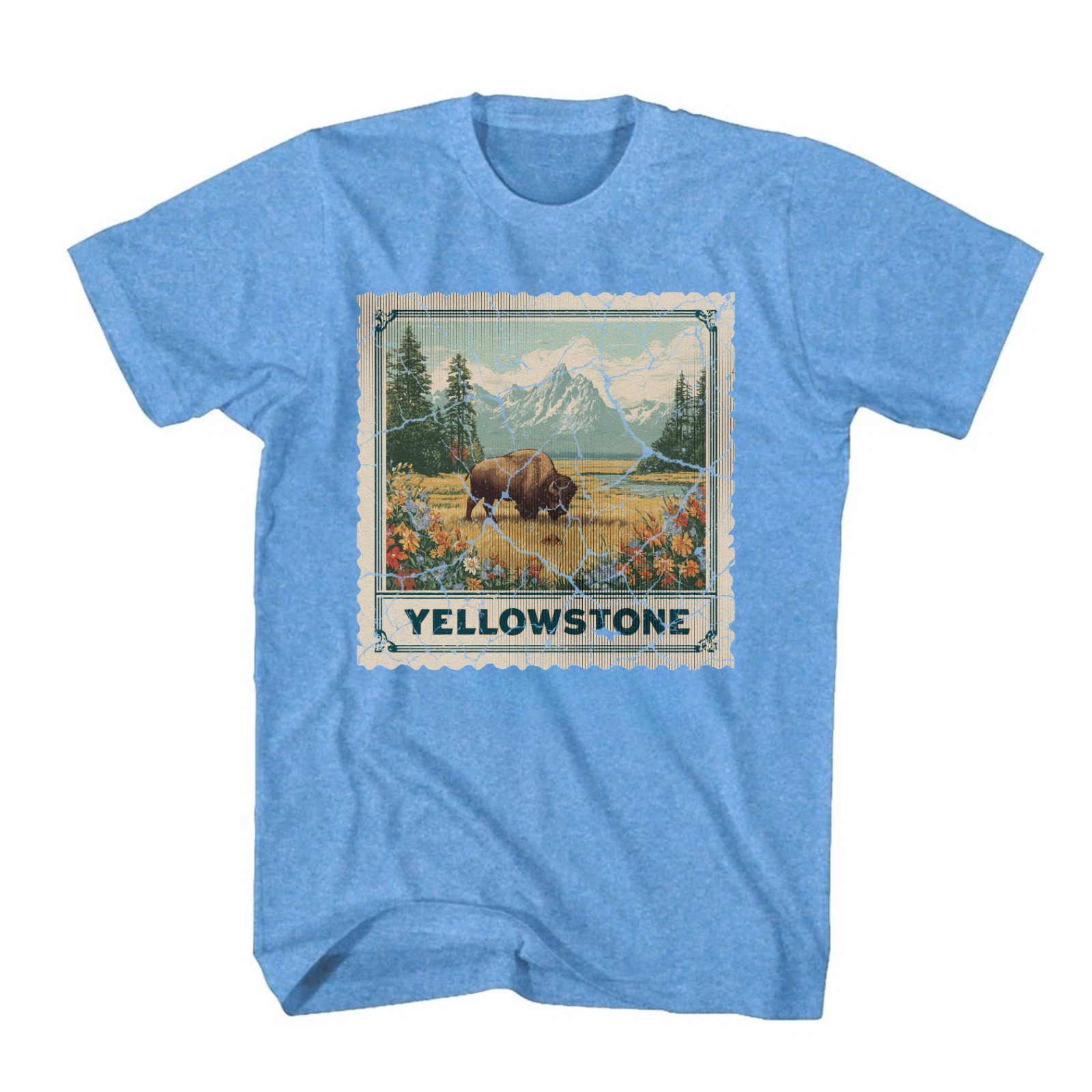 Yellowstone National Park Shirt Wyoming Souvenir Shirt Stamp USA Camping Hiking gallery