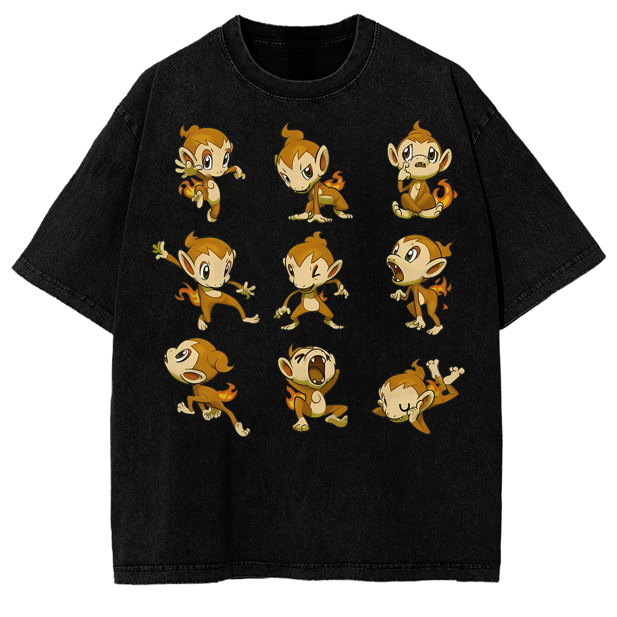 Manga Graphic Tee Chimchar Anime T-Shirt