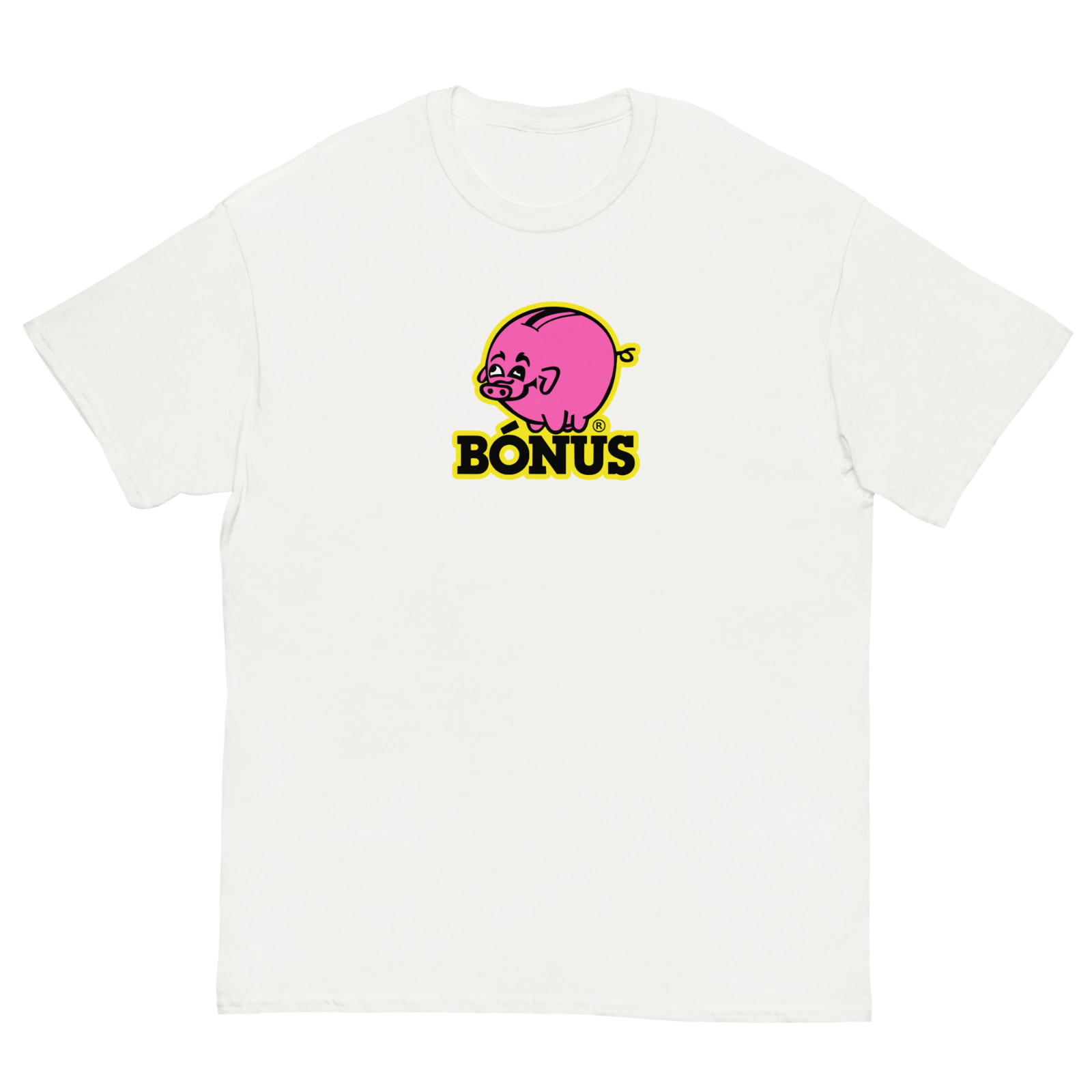 Bonus Iceland Supermarket Pink Piggy Bank Logo T-Shirt Bonus Iceland Tee gallery