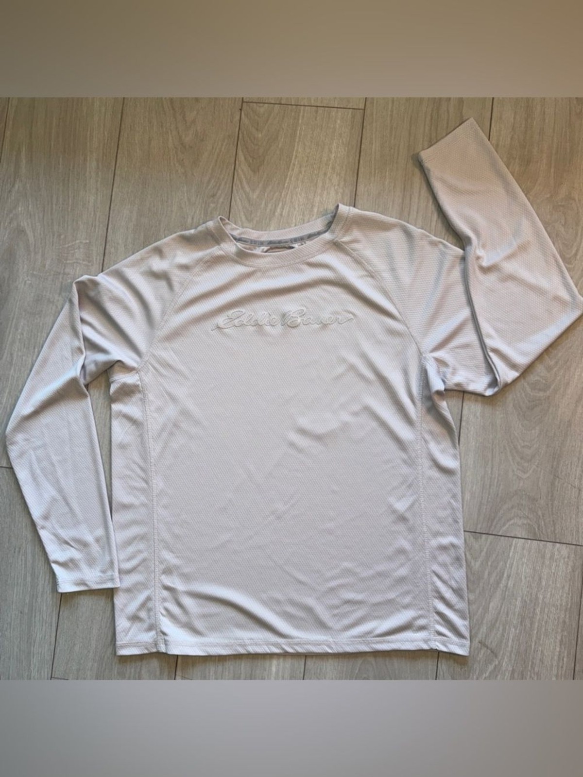 Eddie Bauer Swim Rash Guard Men L Gray Long Sleeve Sun Shirt Beach Swim Shirt gallery