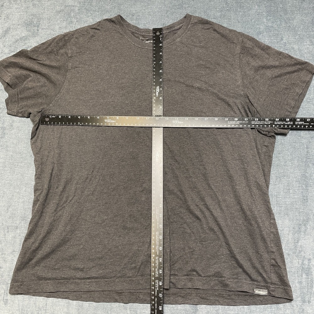 Eddie Bauer T Shirt Mens XL Heather Gray Casual Short Sleeve Logo Streetwear Tee gallery