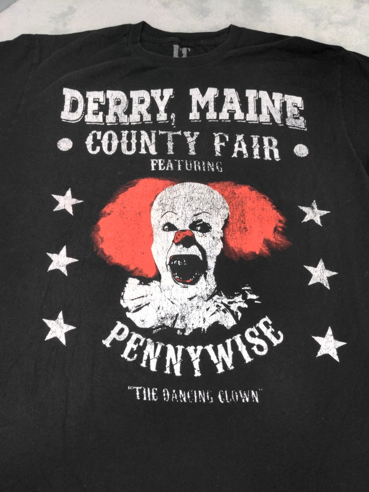 Pennywise “The Dancing Clown,” It Movie Stephen King Black Adult XL